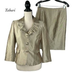 Tahari Gold Skirt Set